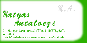 matyas antaloczi business card